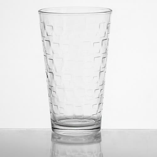 Gibson Home Great Foundations 4-piece 16 Oz. Tumbler Set, Square Pattern In Transparent