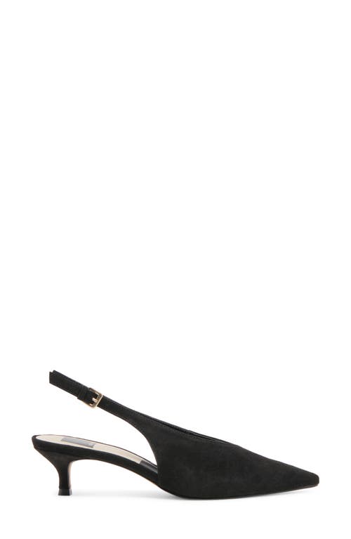 Dolce Vita Alenna Slingback Pointed Toe Kitten Heel Pump In Black