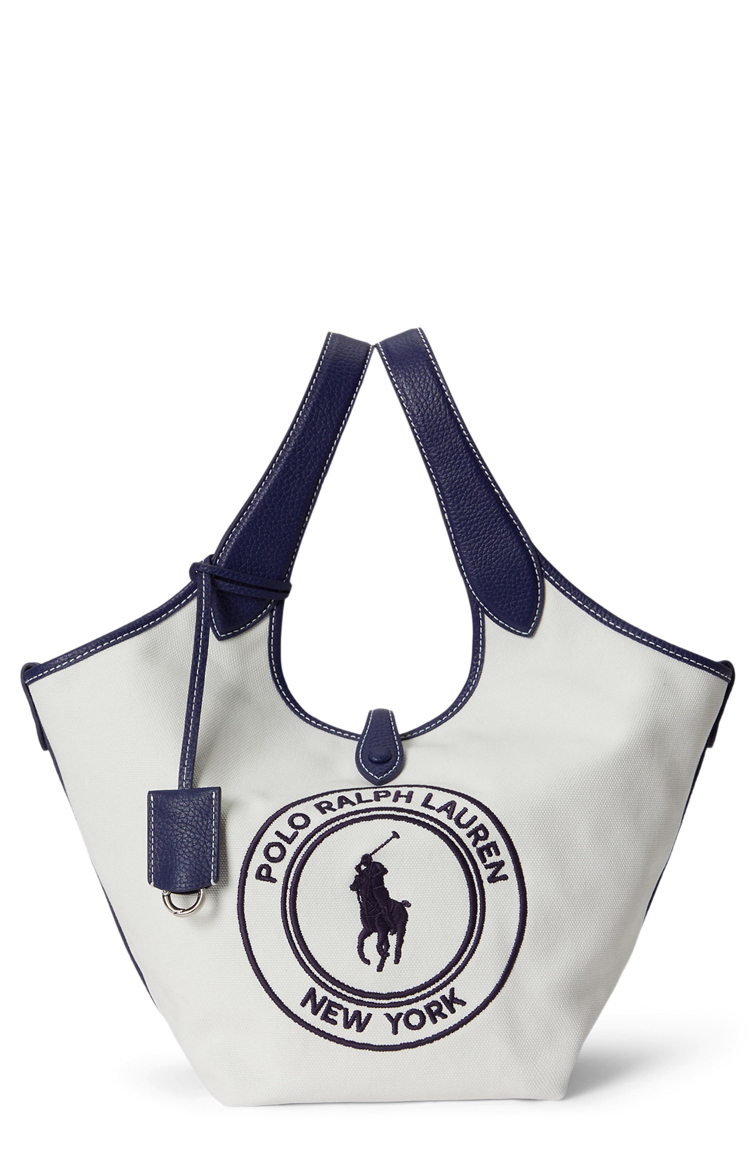 Polo Ralph Lauren Polo Play Crest Canvas Tote, Main, color, Paper