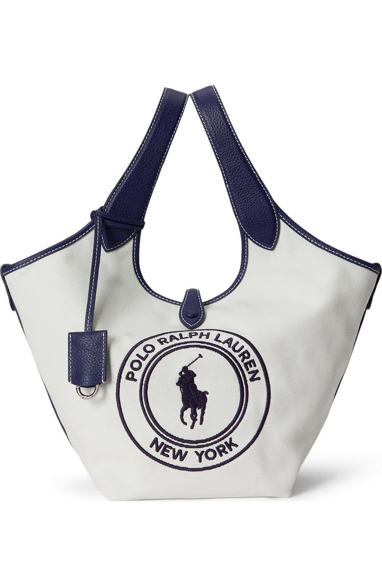 Polo Ralph Lauren Polo Play Crest Canvas Tote, Main, color, Paper