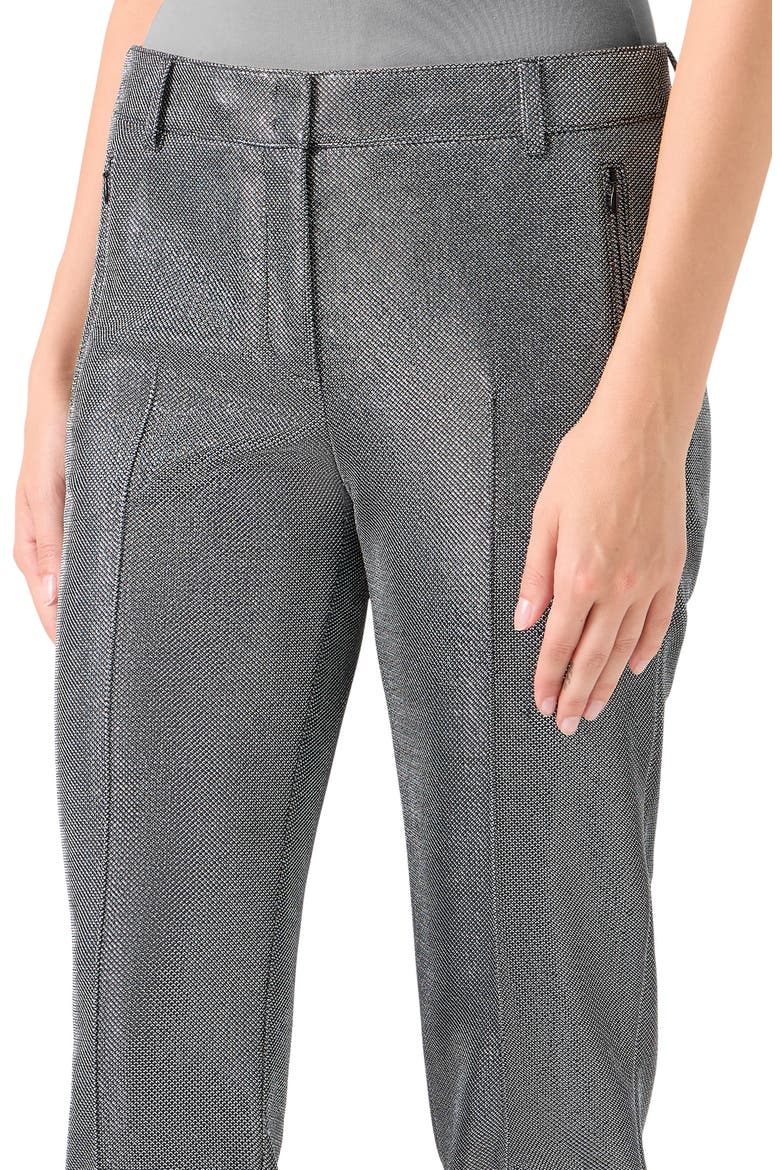 Brushed Metallic Tailored Pants, Alternate, color, BRUSHED STEEL