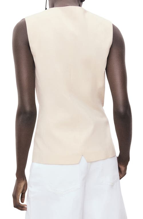 Mango Suit Waistcoat With Buttons Beige In Neutral