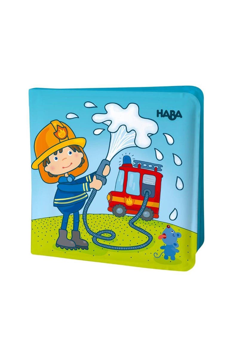 HABA Magic Bath Book Fire Brigade - Wet the Pages to Reveal Colorful Backgrounds in Tub or Pool, Alternate, color, Multi