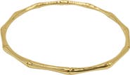 Adornia 14K Gold Plated Bamboo-Shaped Bangle Bracelet