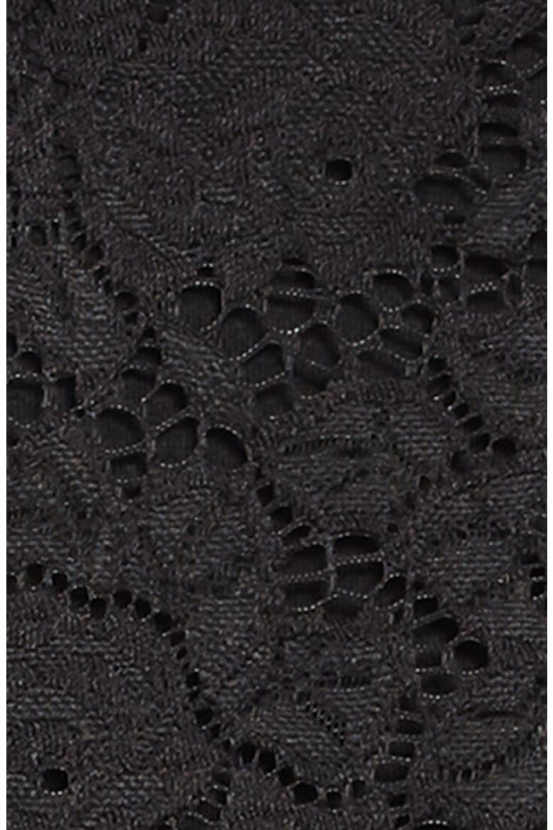 Lace Skater Dress, Alternate, color, BLACK