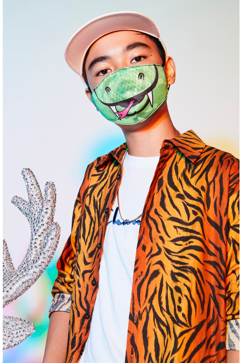 3-Pack Animal Camo Print Face Masks, Alternate, color, MULTI