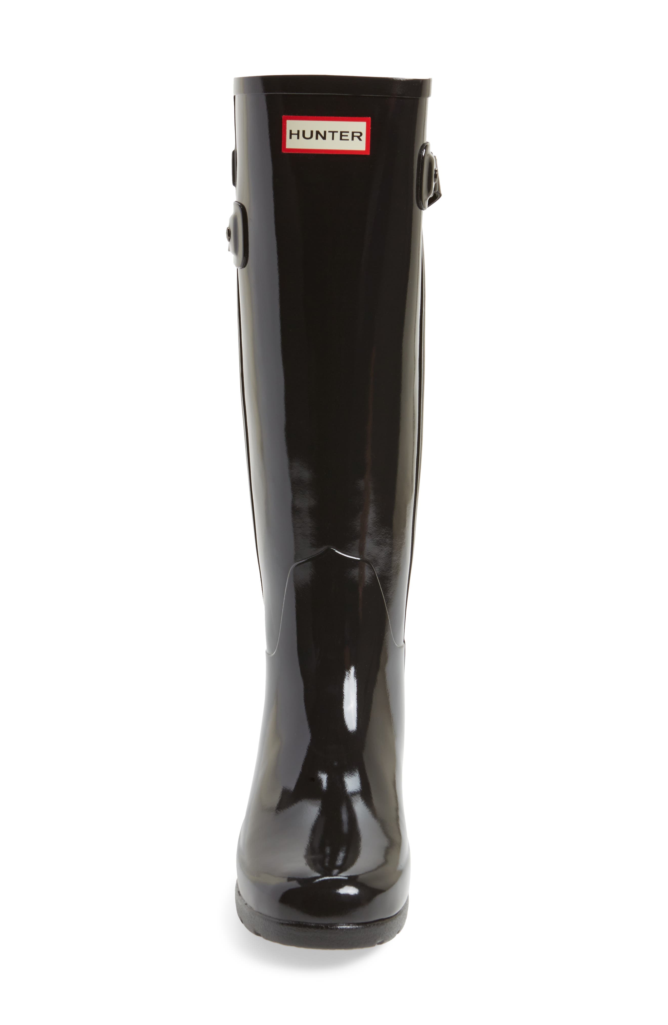 Original Refined High Gloss Rain Boot, Alternate, color, BLACK