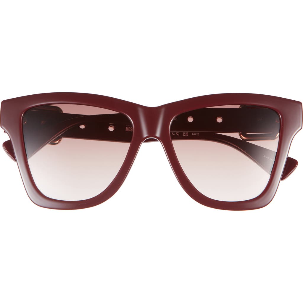 Moschino 54mm Gradient Rectangular Sunglasses