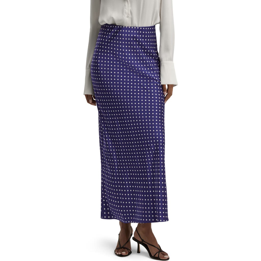 Shop Favorite Daughter The Favorite Satin Slip Skirt In Venetian Ditsy Dot