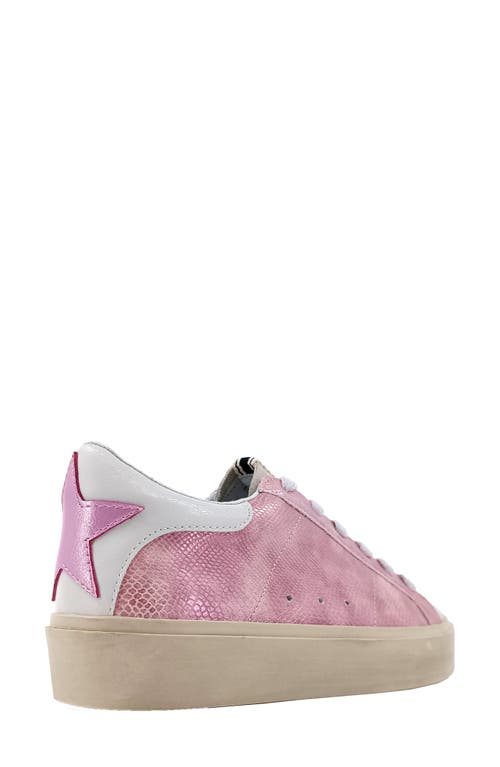 Shushop Sienna Low Top Sneaker In Pink Snake
