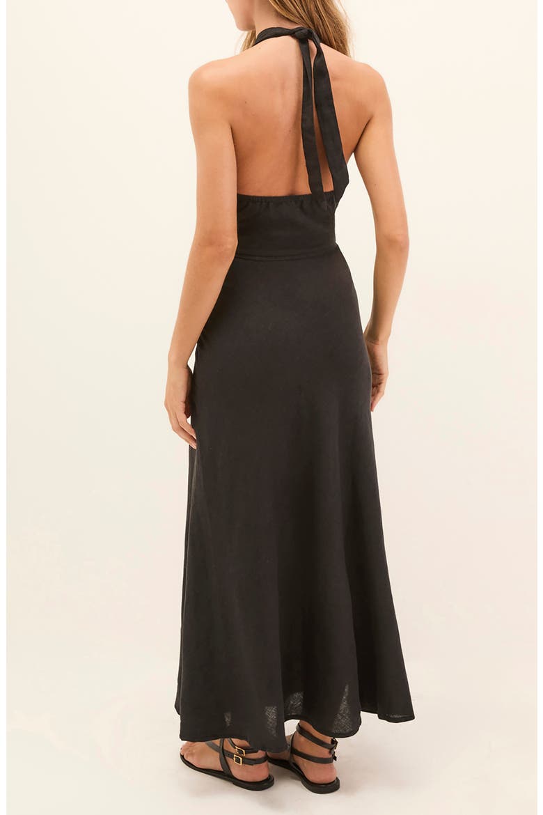 Hailey Halter Cover-Up Dress, Alternate, color, BLACK