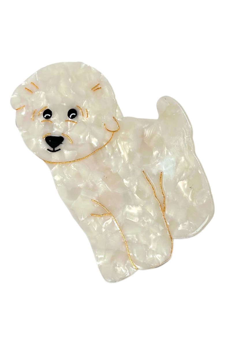 Solar Eclipse Bichon Frise Hair Clip, Alternate, color, 