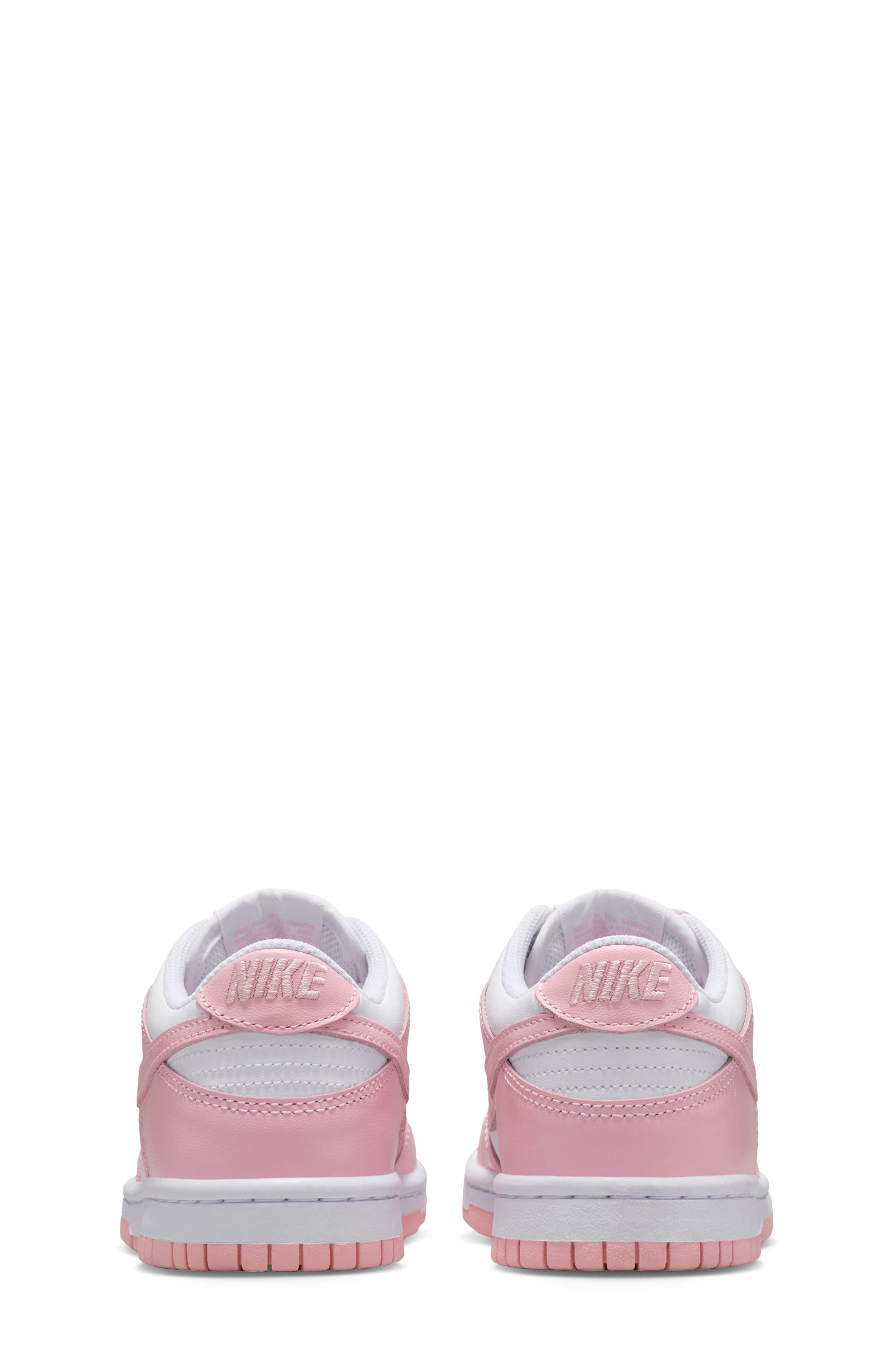 Kids' Dunk Low Basketball Sneaker, Alternate, color, 125 WHITE/MDSFPK