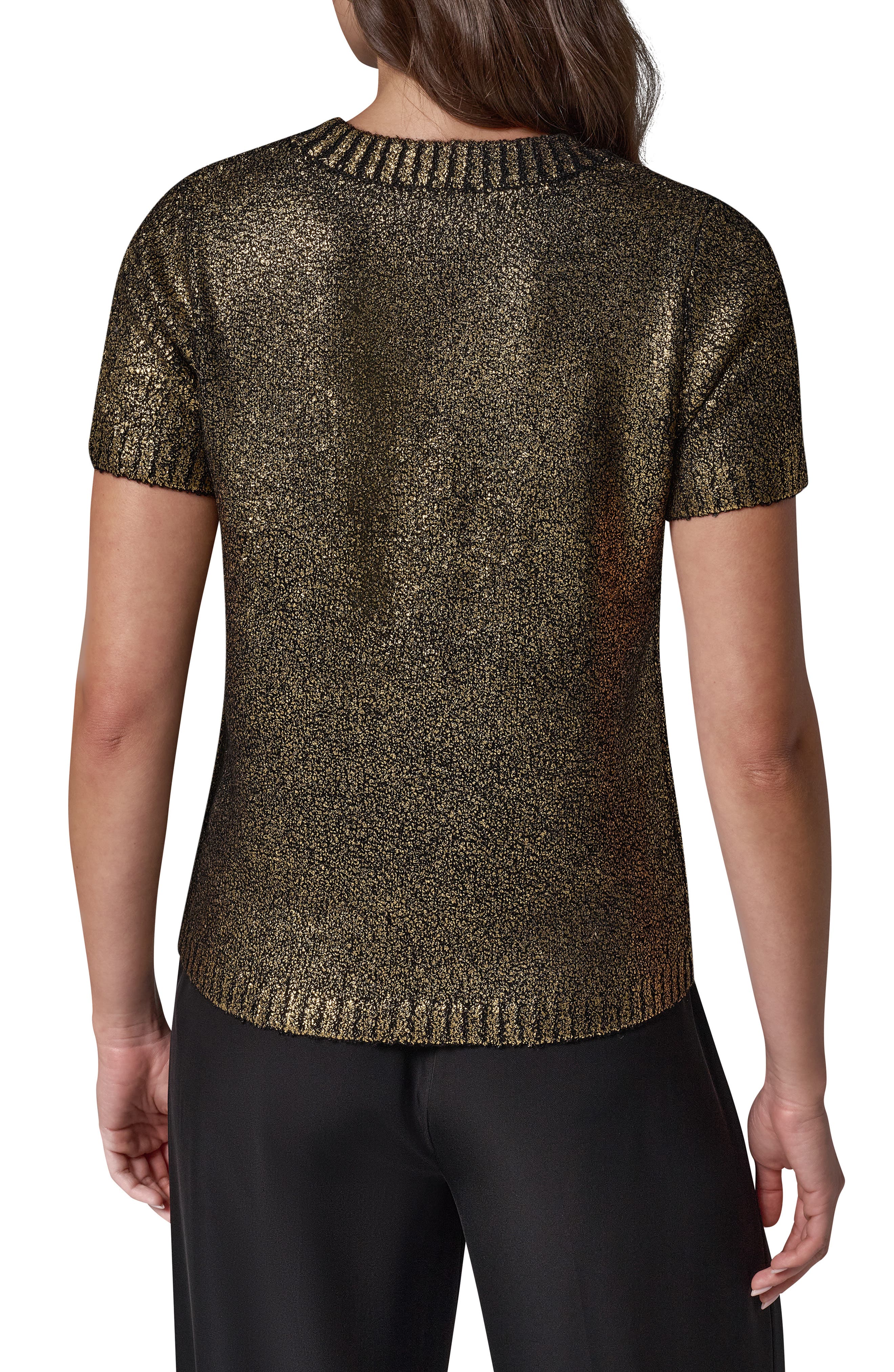 Donna Karan New York Foil Boucle Sweater (Women) | Nordstrom