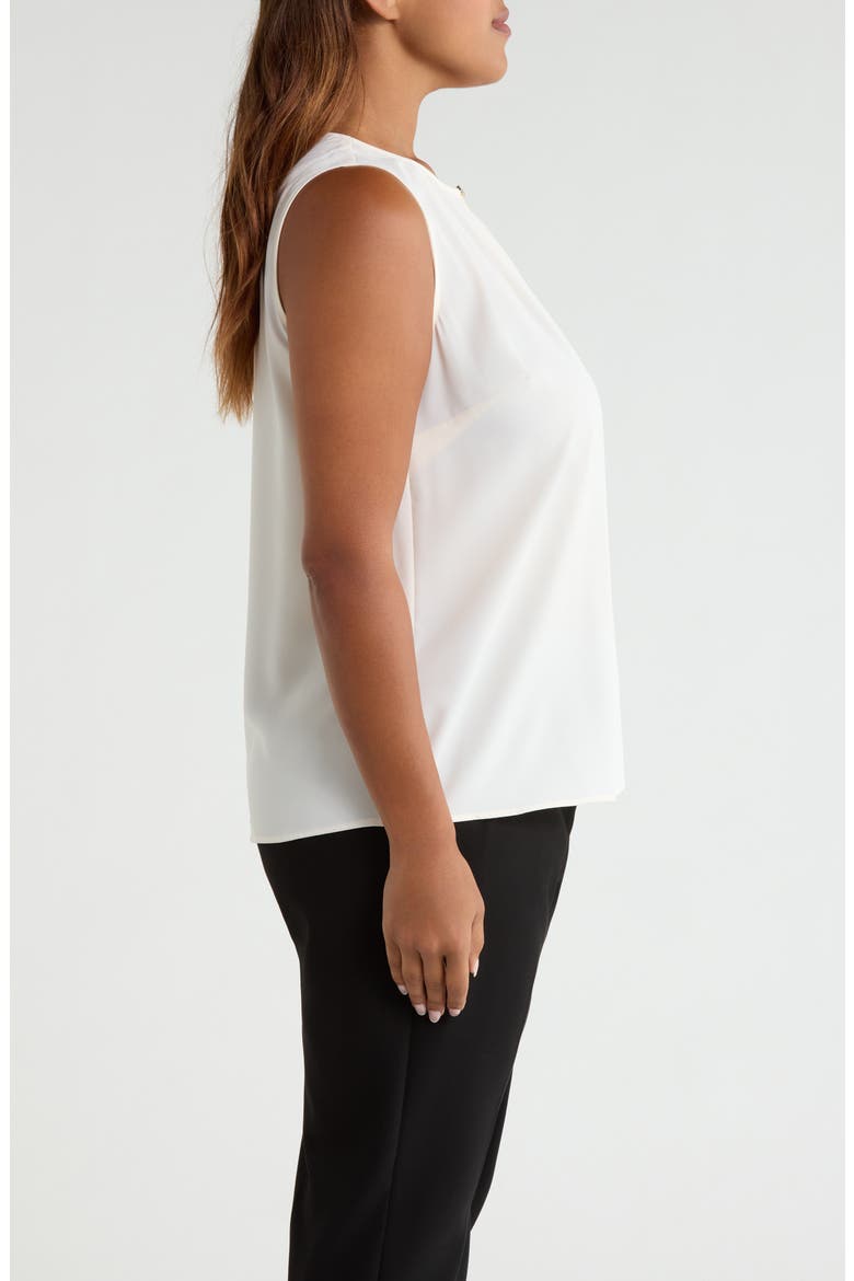 Keyhole Neck Sleeveless Top, Alternate, color, WHITE DOVE