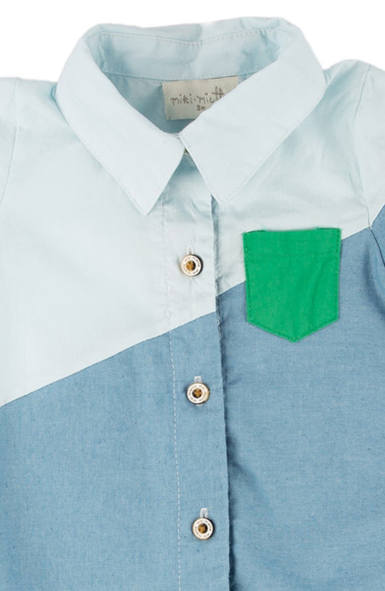 Miki Miette Thomas Short Sleeve Button-Up Romper, Alternate, color, 