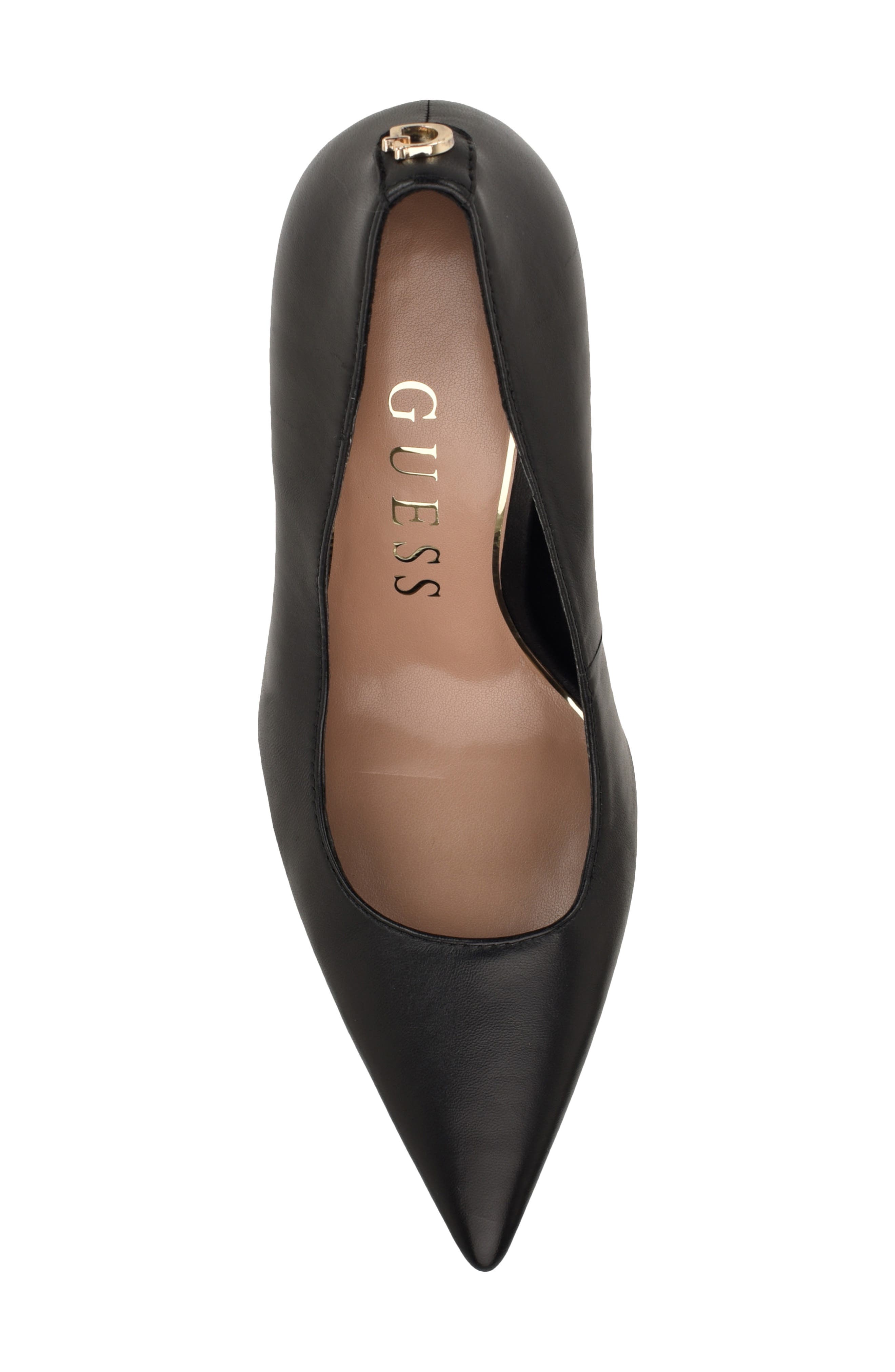 GUESS Prindy Croc Embossed Pump, Alternate, color, Black