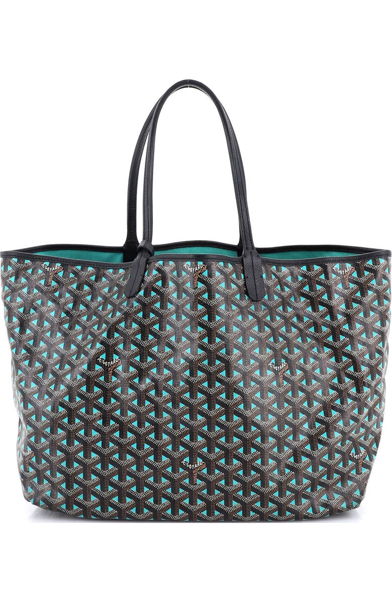 Pre-Owned Goyard Saint Louis Tote Claire Voie Coated Canvas PM, Main, color, Green