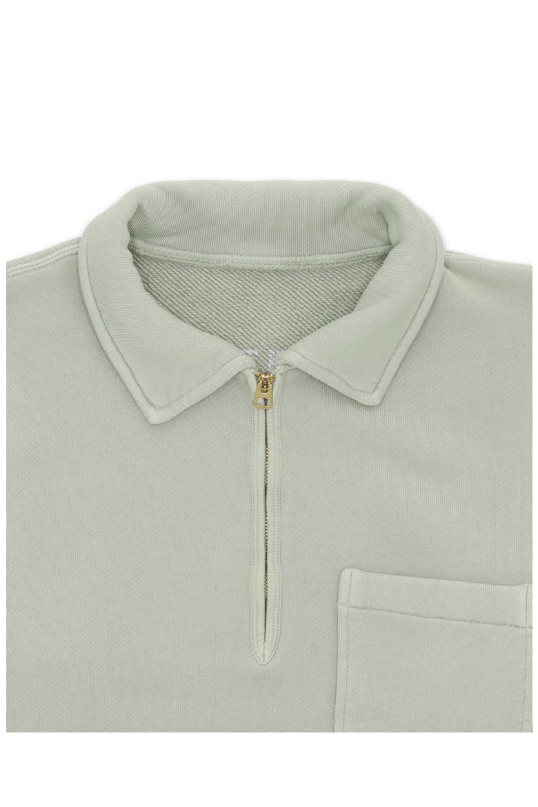 Woven Zip-Up Sweatshirt, Alternate, color, Sage Green