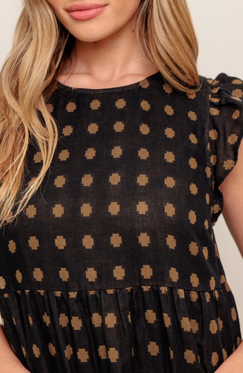 Flying Tomato Babydoll Minidress In Black