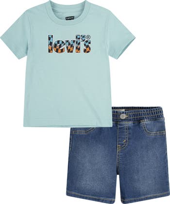 Kids' Checker Logo Graphic T-Shirt & Shorts Set