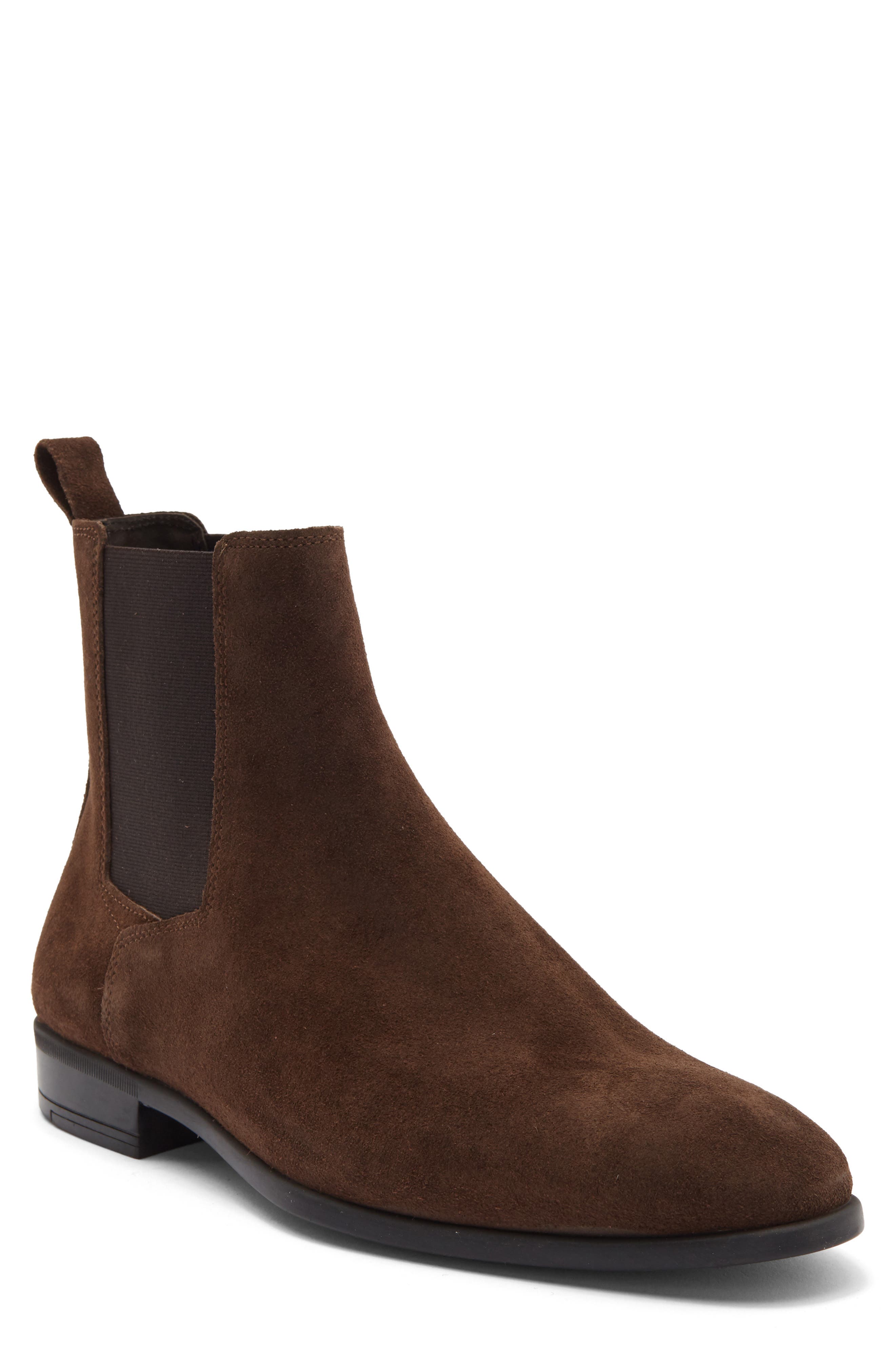 Nello Chelsea Boot, Main, color, DARK BROWN SUEDE