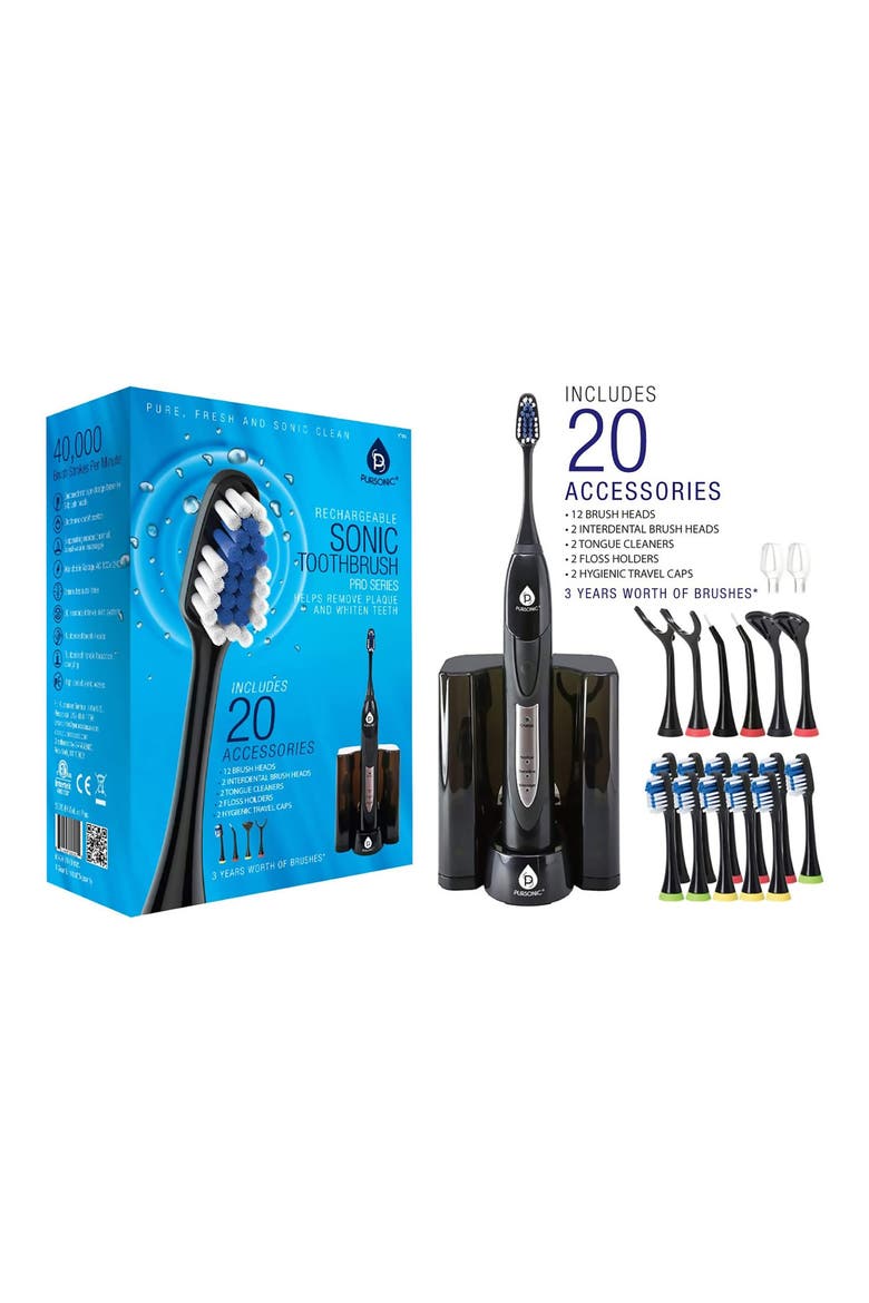 S520 Sonic Rechargeable Toothbrush, Main, color, BLACK