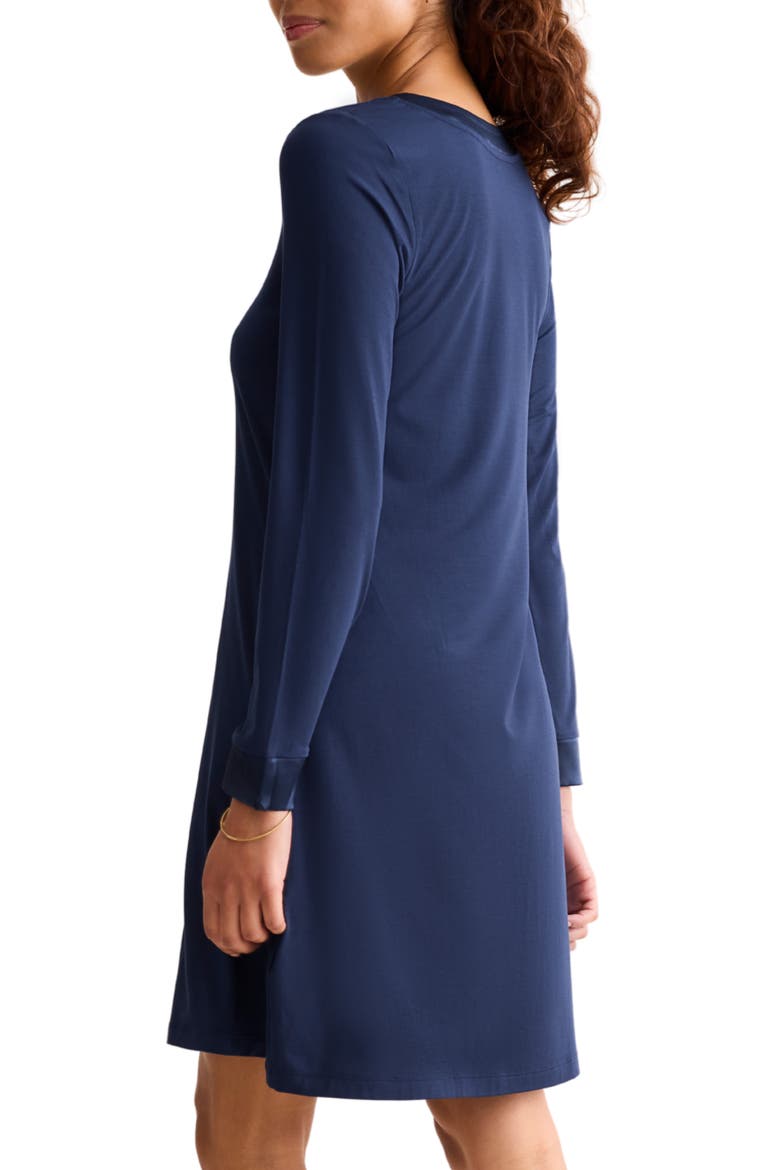 Modest Night Shirt with Shelf Bra, Alternate, color, INK