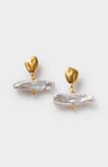 Katie Loxton Sol Pearl T-Bar Earrings