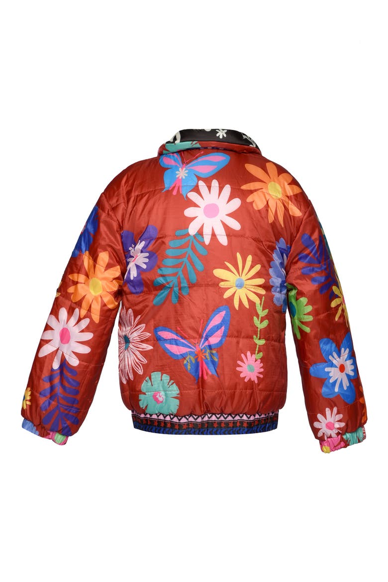 Kids' Reversible Puffer Jacket, Alternate, color, BLACK MULTI