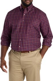 Brooks Brothers Big & Tall Non-Iron Windowpane Sport Shirt