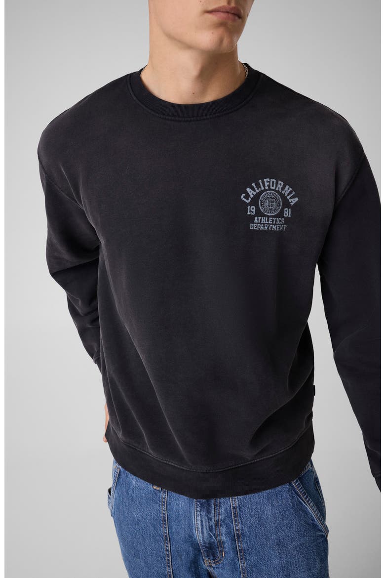 Vintage Collegiate Sweatshirt, Alternate, color, JET BLACK MULTI