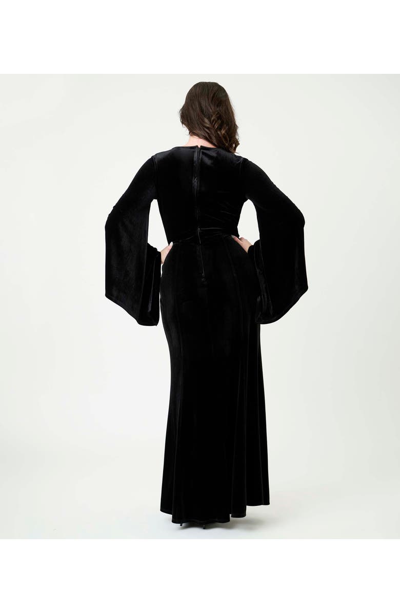 Unique Vintage Maxi Dress, Alternate, color, Black