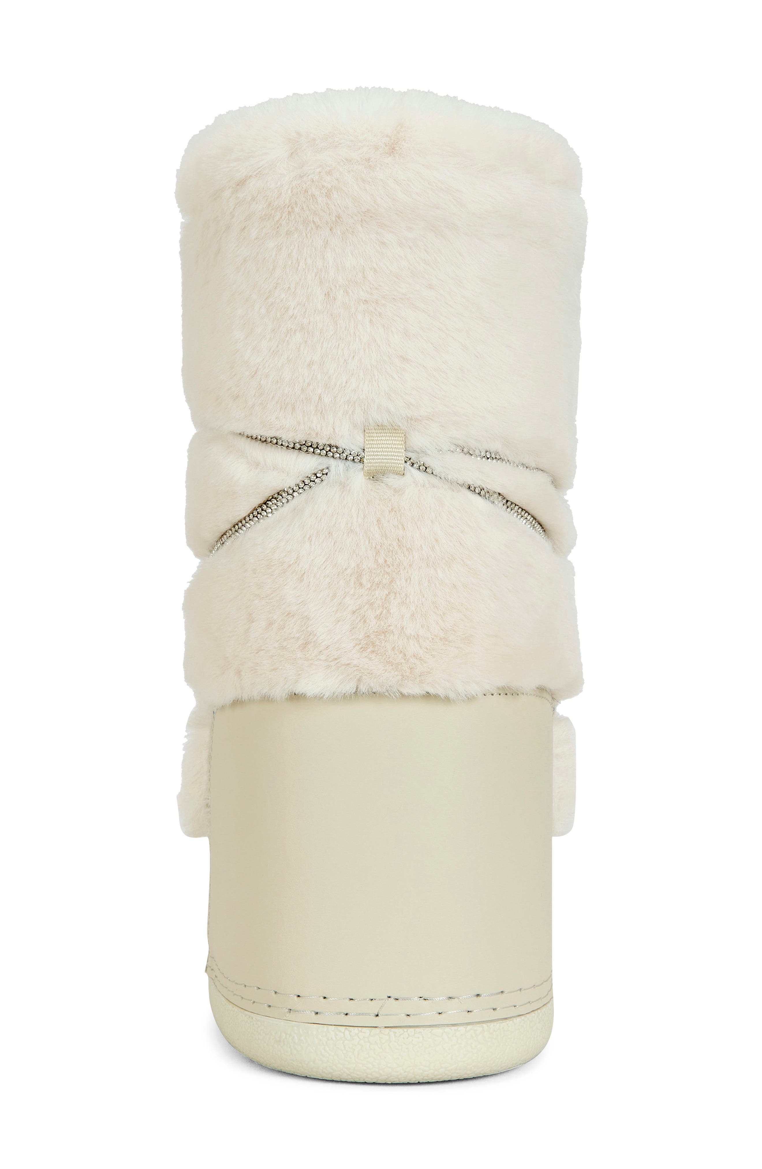 Karmela Faux Fur Flatform Snow Bootie, Alternate, color, CREAM