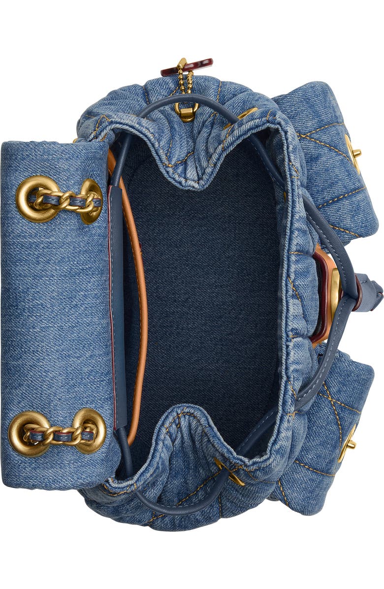 COACH Tabby Quilted Denim Backpack, Alternate, color,
