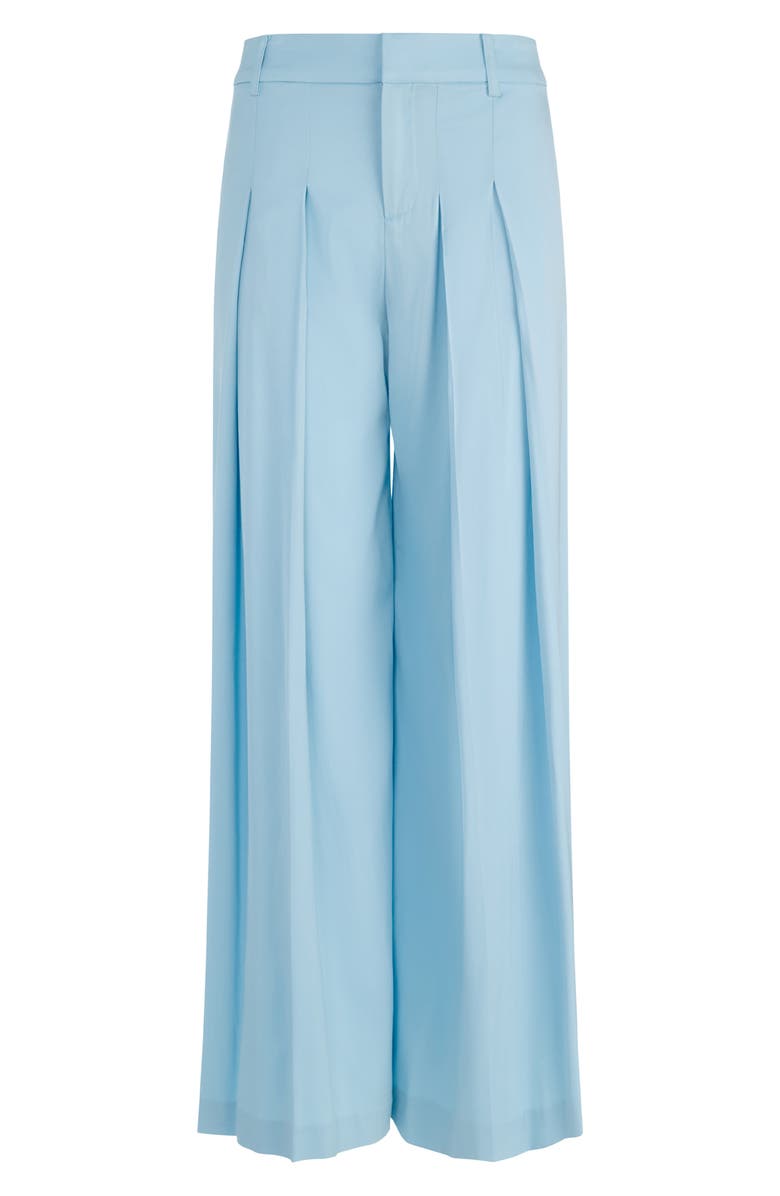 Alice + Olivia Blaire Pleated Wide Leg Pants, Alternate, color, Carolina Blue