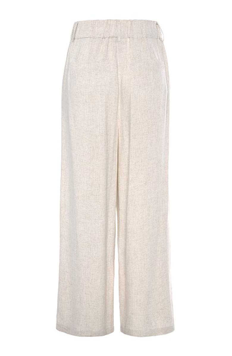 LASCANA Women's Wide Leg Linen Pants, Alternate, color, Sand