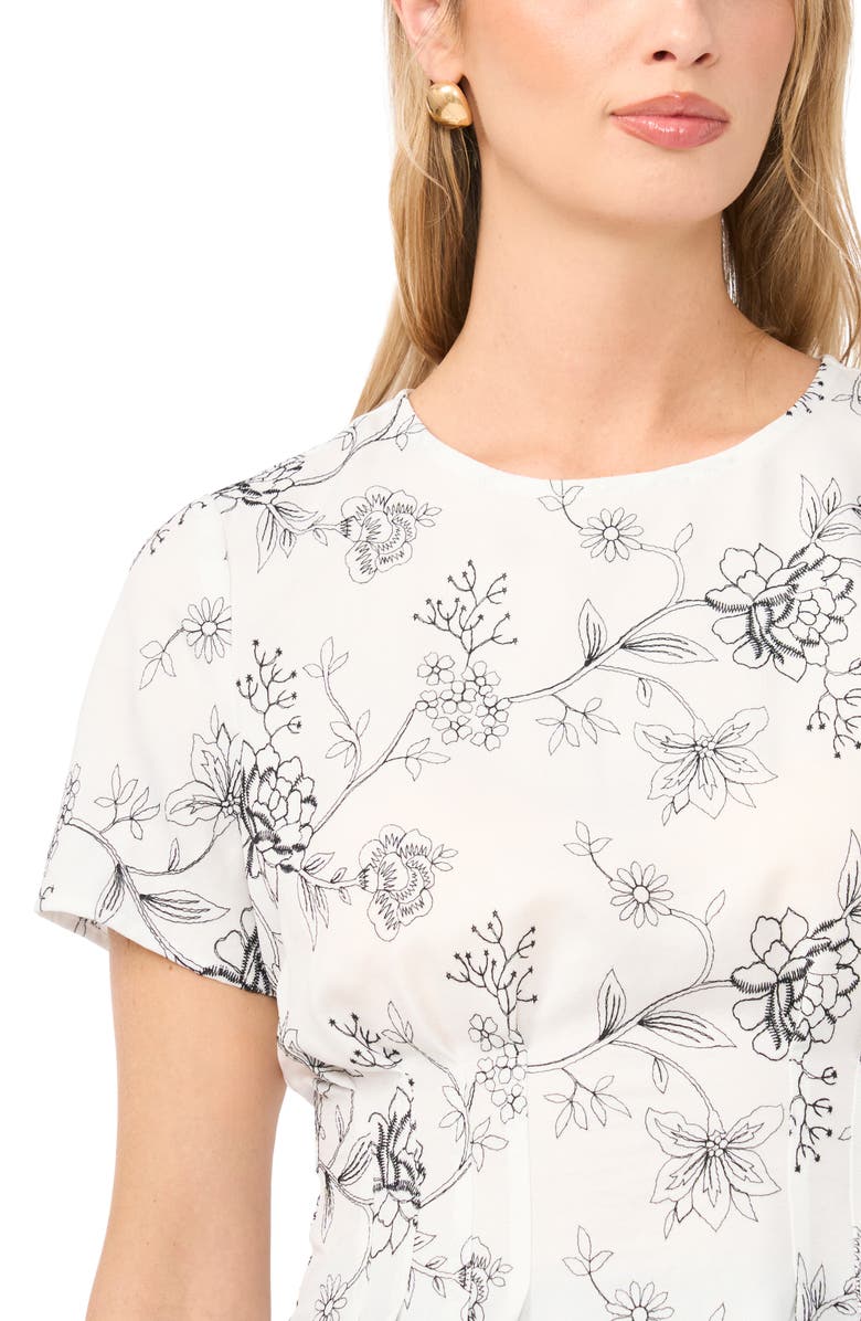 Vince Camuto Pleat Waist Top, Alternate, color, Ultra White