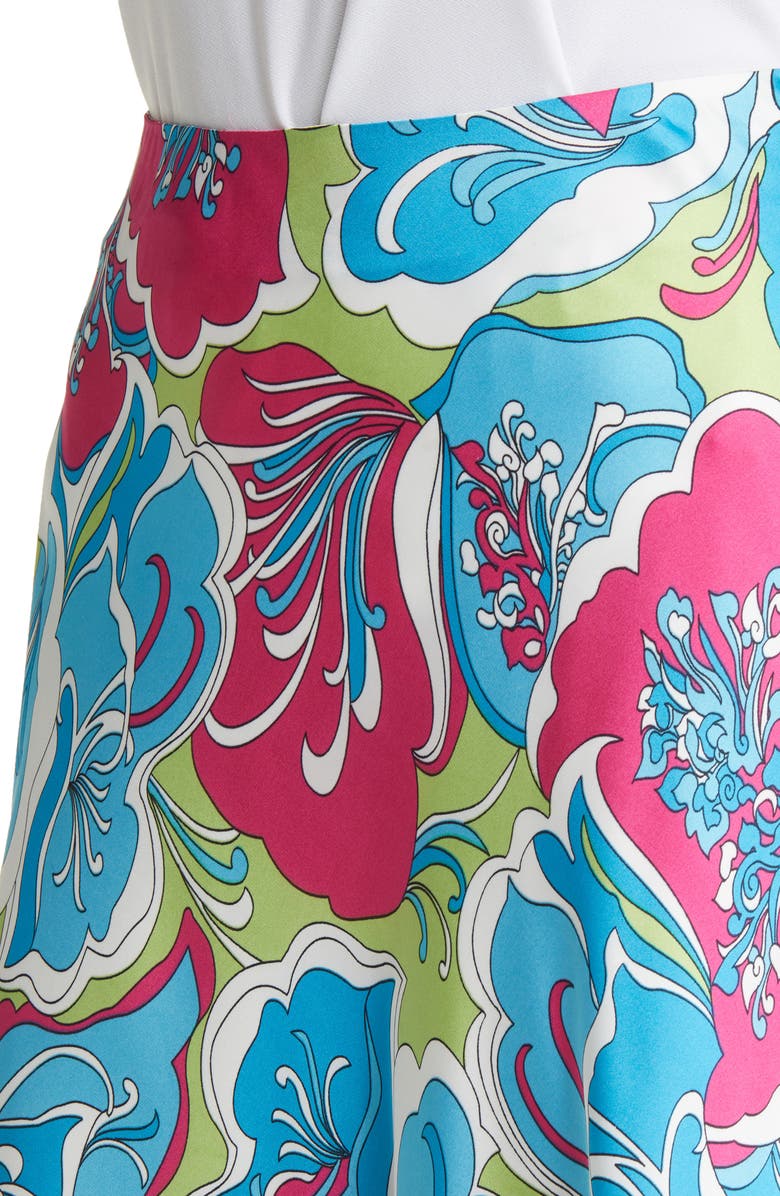 Anne Klein Floral Satin Skirt, Alternate, color, 