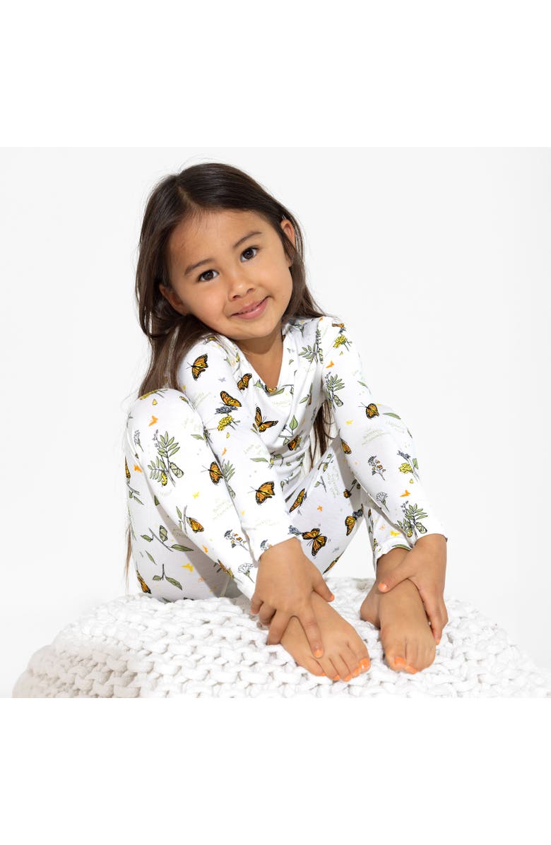 Bellabu Bear Kids' Monarch Butterfly Set of 2 Piece Pajamas, Alternate, color, 