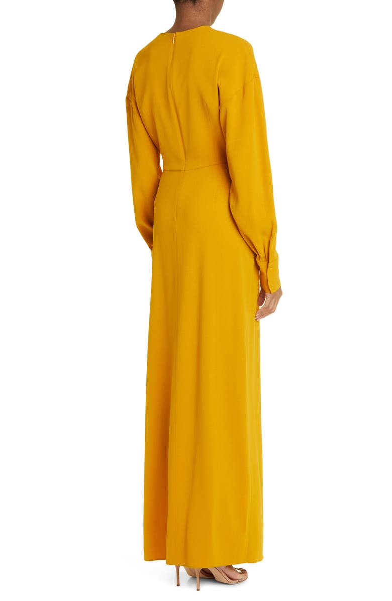 LAPOINTE Long Sleeve Cutout Pebble Crepe Dress, Alternate, color,