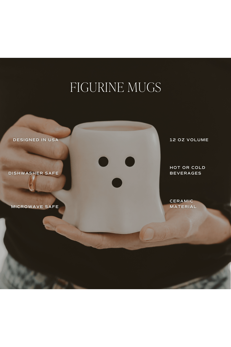 Ghost 12 oz Halloween Coffee Mug, Alternate, color, White