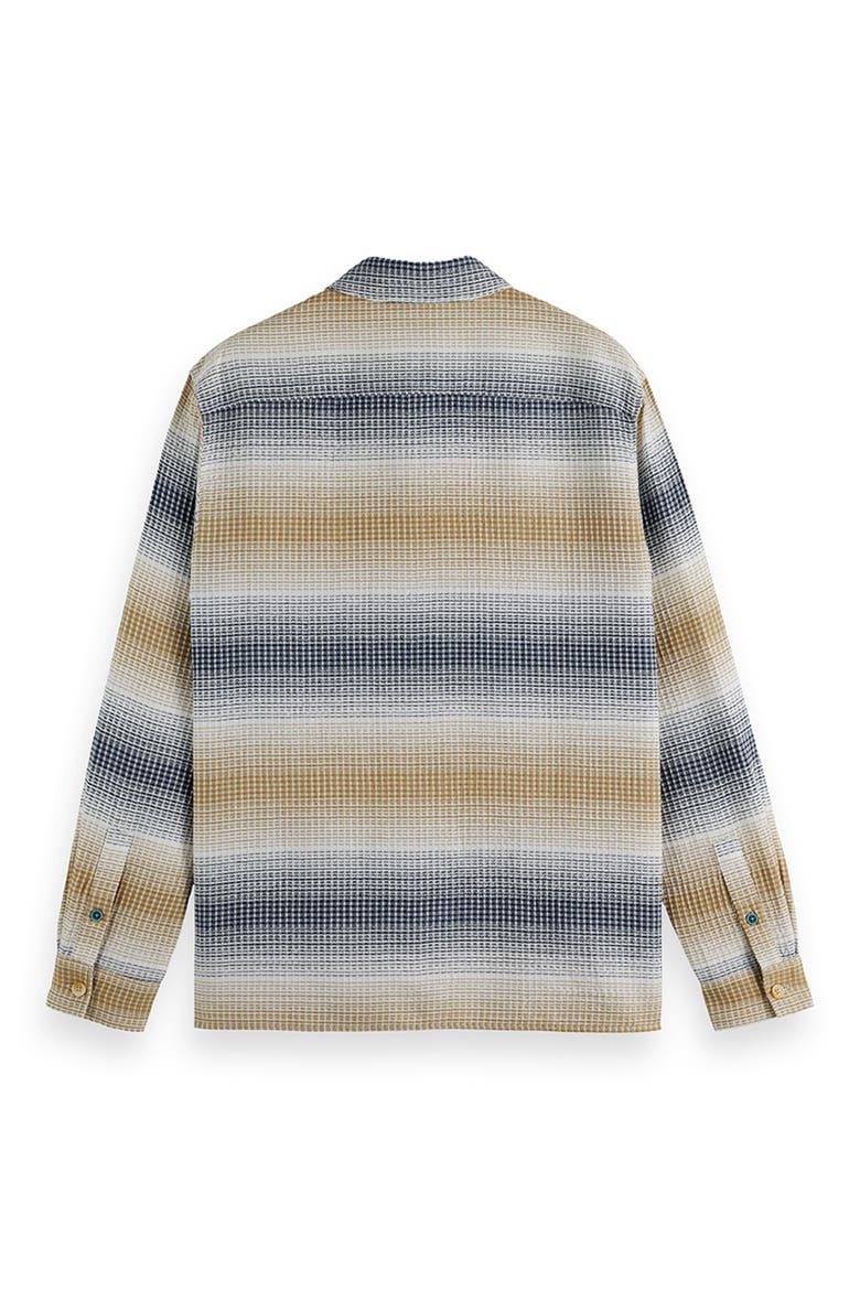 Stripe Woven Waffle Button-Up Shirt, Alternate, color, OCEANA / INFINITY STRIPE