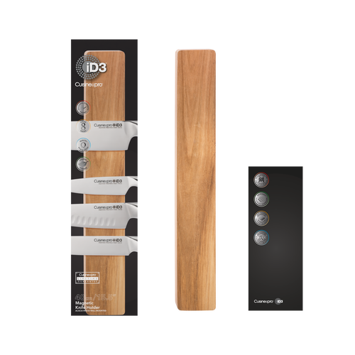 Cuisine::pro ® Id3® Magnetic Knife Holder 15.5" Acacia In Gray