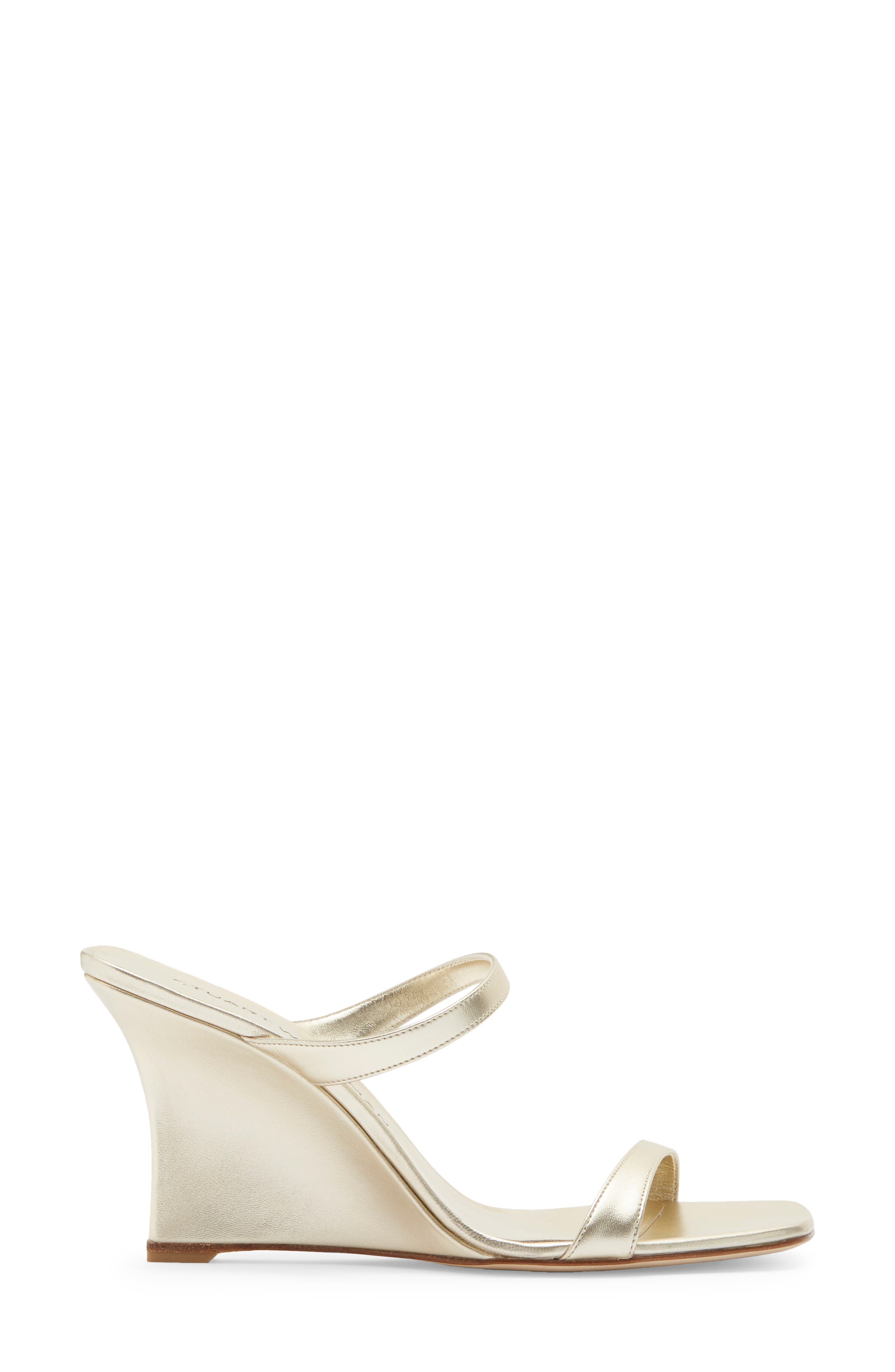 Vinnie Wedge Slide 85 Sandal, Alternate, color, LIGHT GOLD LIQUID METALLIC