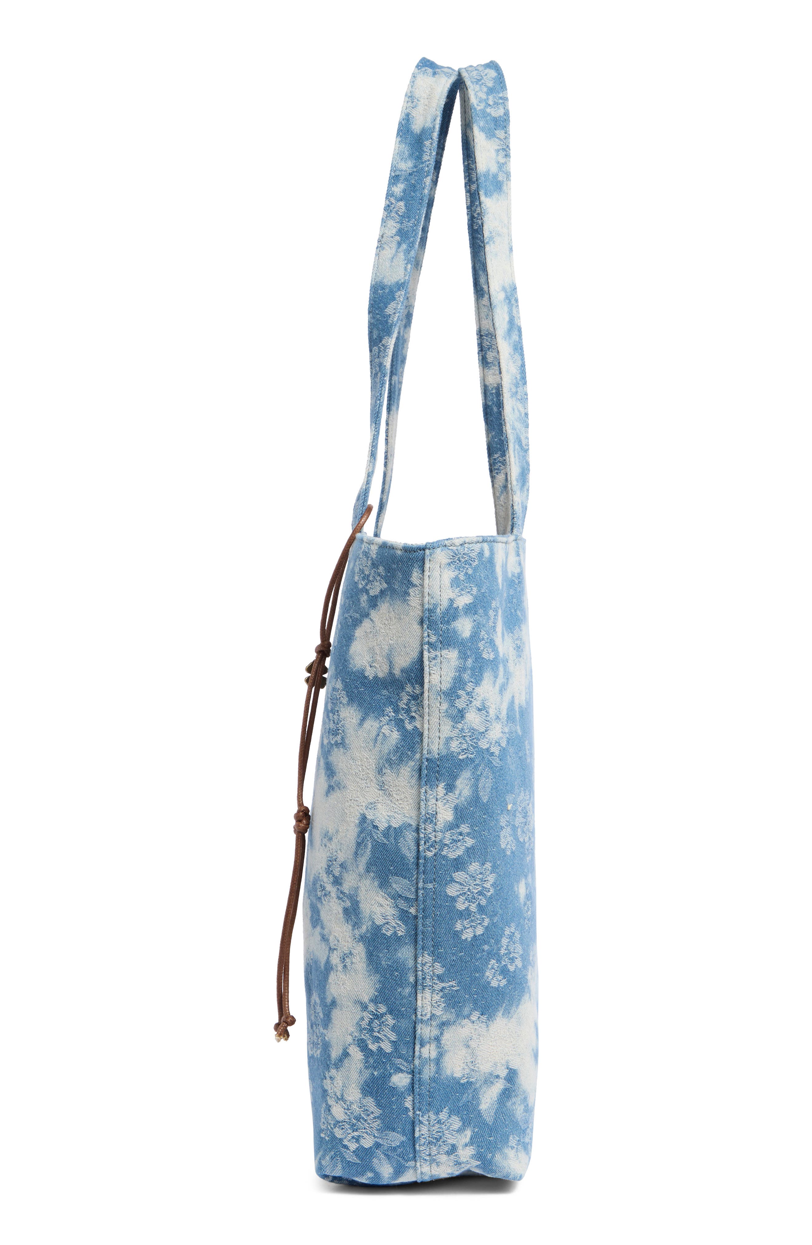 Lucky Brand Pira Canvas Book Tote Bag, Alternate, color, Floral Denim