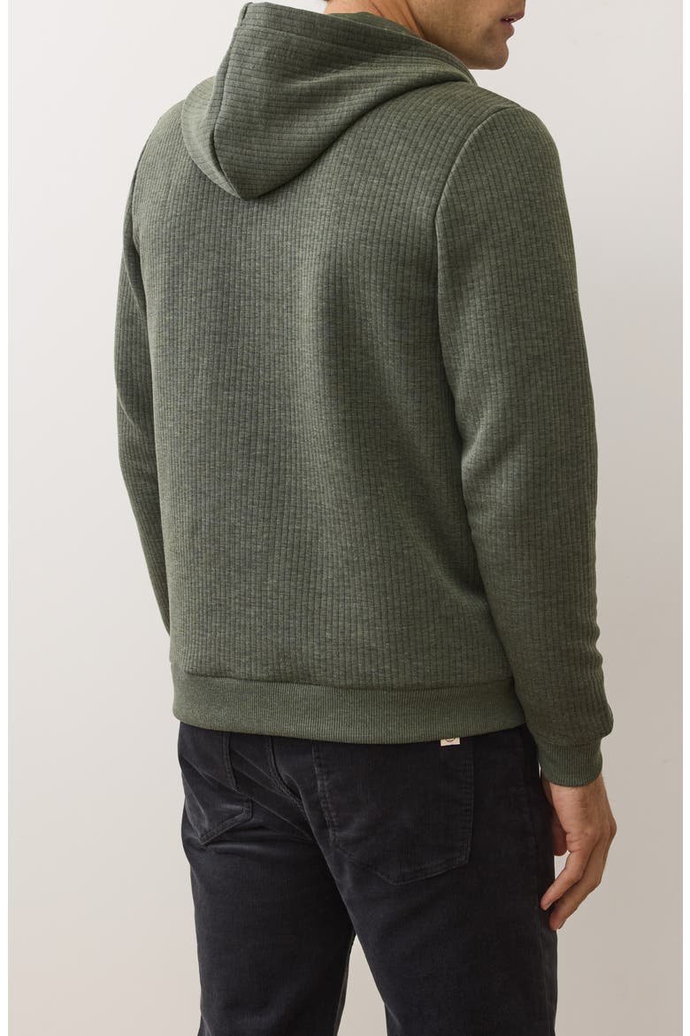 Corbet Quilted Zip-Up Hoodie, Alternate, color, OLIVE