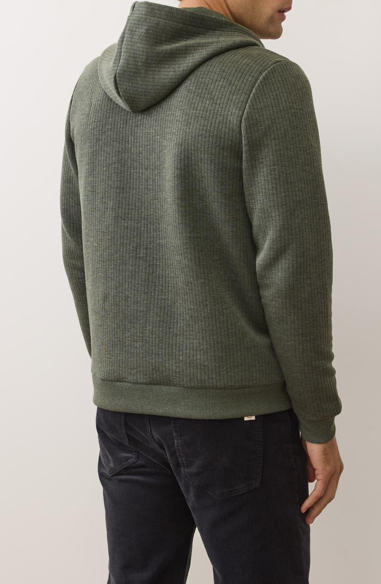 Marine Layer Corbet Quilted Zip-Up Hoodie, Alternate, color, Olive