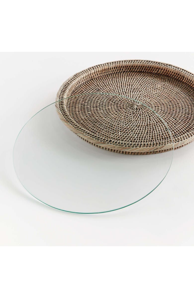 Napa Home & Garden Burma Rattan Serving Platter, Alternate, color, Grey