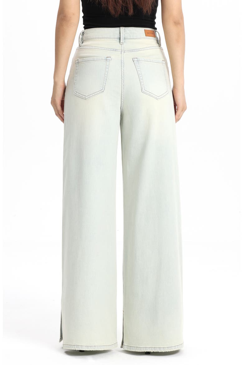 Side Slit Wide Leg Jeans, Alternate, color, LIGHT BLUE